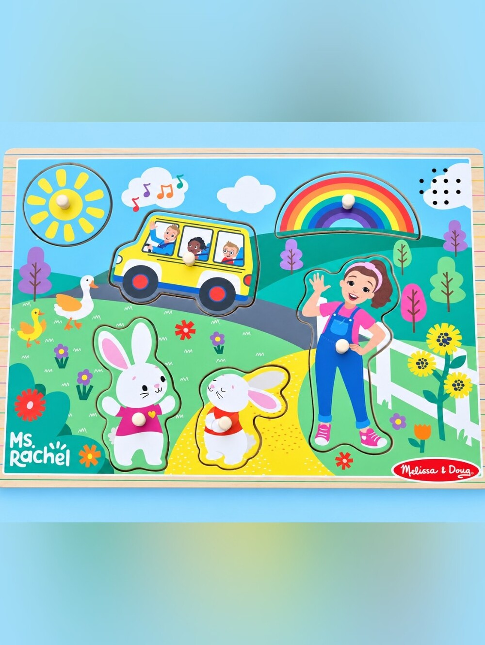 Melissa & Doug Ms. Rachel Wooden Song Puzzle Electronic Sound Complete Works